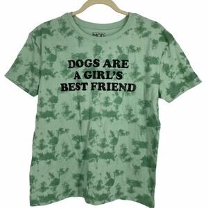 Dogs Are A Girl’s Best Friend Tee Green Small